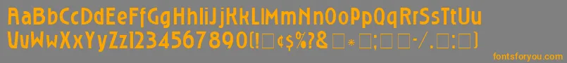 RoslyngothicNormal Font – Orange Fonts on Gray Background