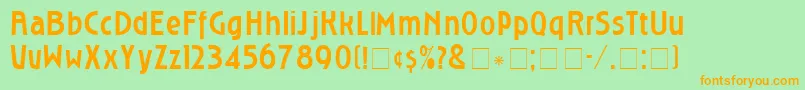 RoslyngothicNormal Font – Orange Fonts on Green Background
