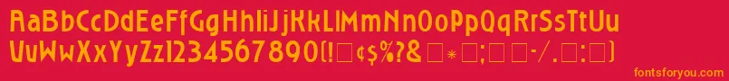 RoslyngothicNormal Font – Orange Fonts on Red Background