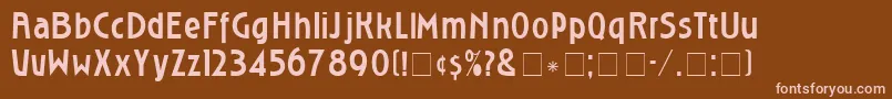 RoslyngothicNormal Font – Pink Fonts on Brown Background