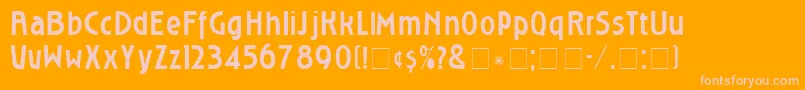 RoslyngothicNormal Font – Pink Fonts on Orange Background
