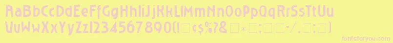 RoslyngothicNormal Font – Pink Fonts on Yellow Background