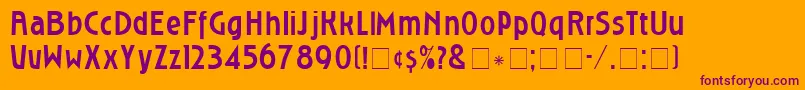 RoslyngothicNormal Font – Purple Fonts on Orange Background