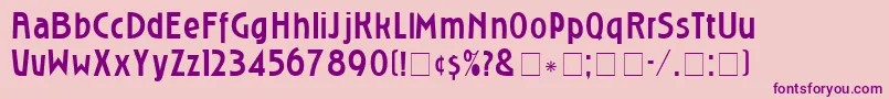フォントRoslyngothicNormal – ピンクの背景に紫のフォント