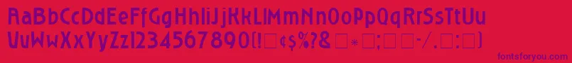 RoslyngothicNormal Font – Purple Fonts on Red Background