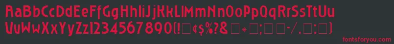RoslyngothicNormal Font – Red Fonts on Black Background
