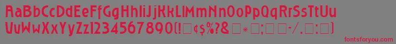 RoslyngothicNormal Font – Red Fonts on Gray Background