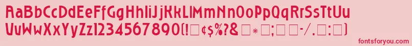 RoslyngothicNormal Font – Red Fonts on Pink Background