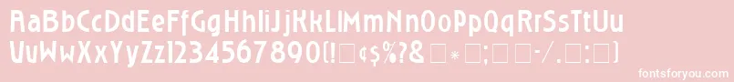 フォントRoslyngothicNormal – ピンクの背景に白い文字