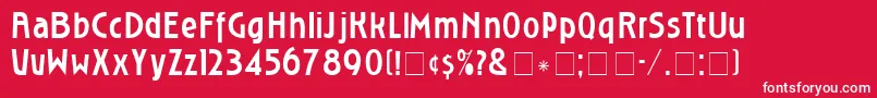 RoslyngothicNormal Font – White Fonts on Red Background