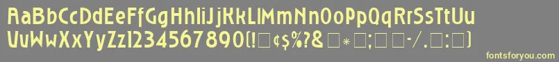 RoslyngothicNormal Font – Yellow Fonts on Gray Background