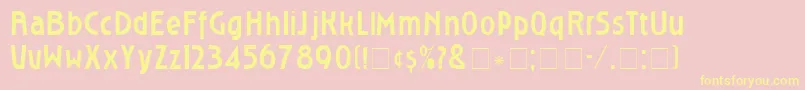 RoslyngothicNormal Font – Yellow Fonts on Pink Background