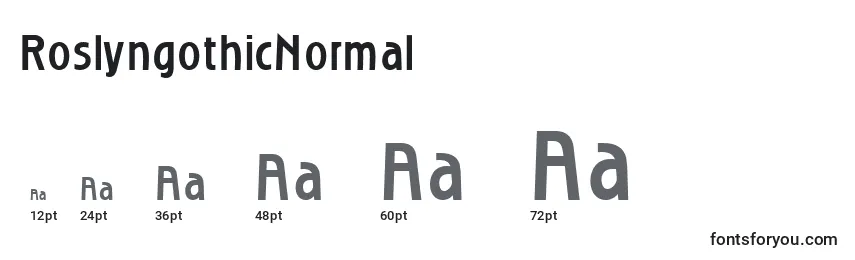 RoslyngothicNormal Font Sizes
