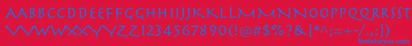 Herculanumltstd Font – Blue Fonts on Red Background