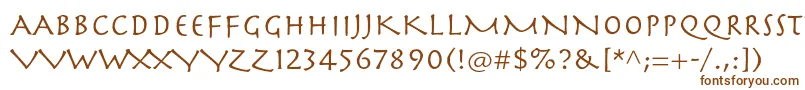 Herculanumltstd-fontti – ruskeat fontit valkoisella taustalla