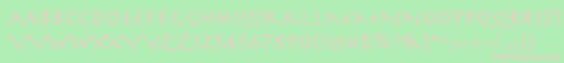 Herculanumltstd Font – Pink Fonts on Green Background