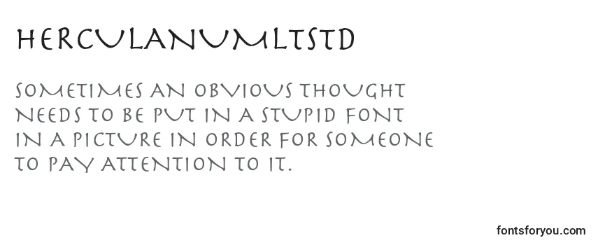 Review of the Herculanumltstd Font
