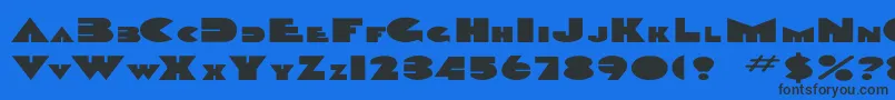 DevendraEx-fontti – mustat fontit sinisellä taustalla