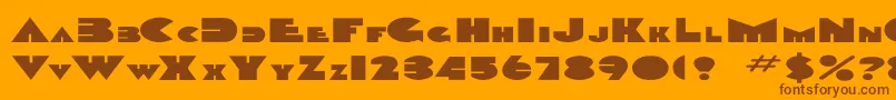 DevendraEx Font – Brown Fonts on Orange Background