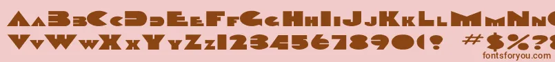DevendraEx Font – Brown Fonts on Pink Background