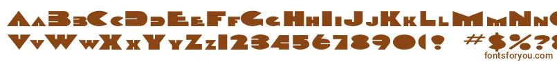 Шрифт DevendraEx – коричневые шрифты на белом фоне