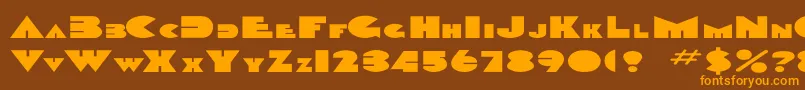 DevendraEx Font – Orange Fonts on Brown Background