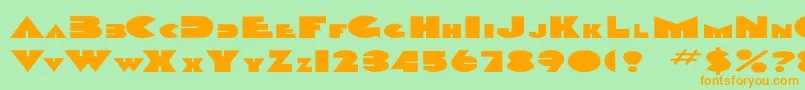 DevendraEx Font – Orange Fonts on Green Background