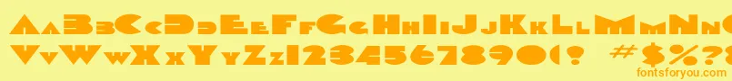 DevendraEx Font – Orange Fonts on Yellow Background