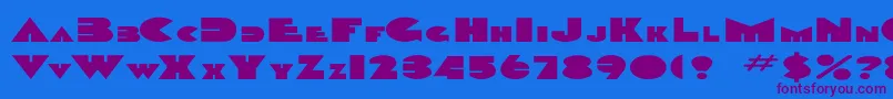 DevendraEx Font – Purple Fonts on Blue Background