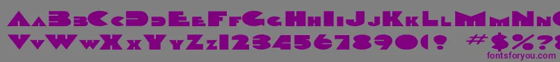 DevendraEx-fontti – violetit fontit harmaalla taustalla