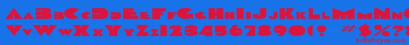 DevendraEx Font – Red Fonts on Blue Background