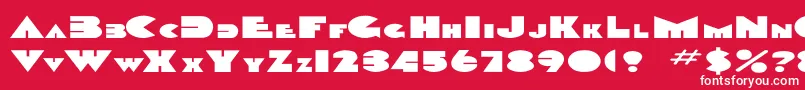 DevendraEx Font – White Fonts on Red Background