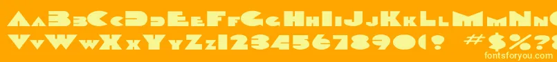 DevendraEx Font – Yellow Fonts on Orange Background
