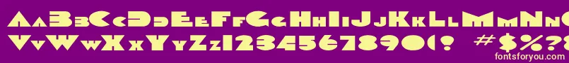 DevendraEx Font – Yellow Fonts on Purple Background