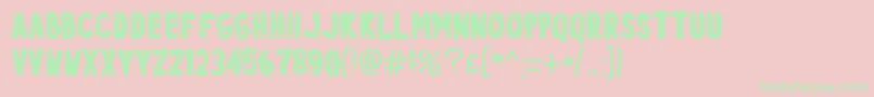 Licensepl8 Font – Green Fonts on Pink Background