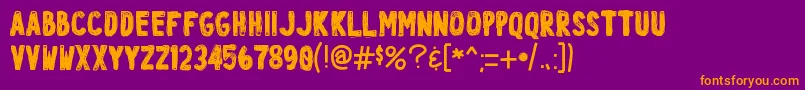 Licensepl8 Font – Orange Fonts on Purple Background