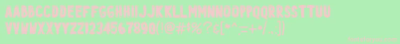 Licensepl8 Font – Pink Fonts on Green Background