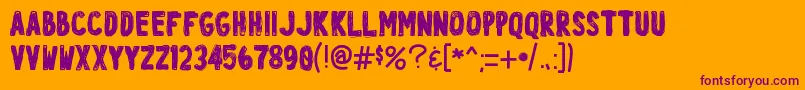 Licensepl8 Font – Purple Fonts on Orange Background