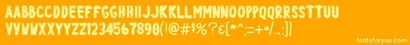 Licensepl8 Font – Yellow Fonts on Orange Background