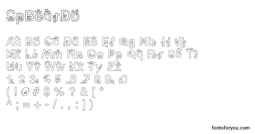 Schriftart SpBearDb – Alphabet, Zahlen, spezielle Symbole