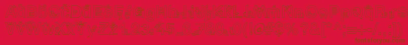 SpBearDb Font – Brown Fonts on Red Background