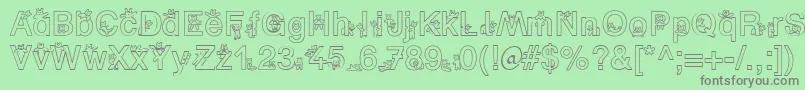 More about SpBearDb Font SpBearDb Font – Gray Fonts on Green Background