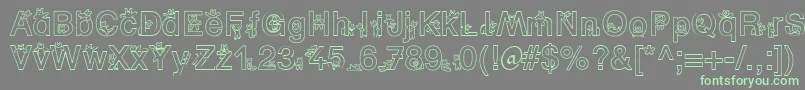 SpBearDb Font – Green Fonts on Gray Background