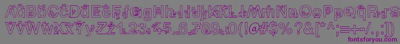 SpBearDb Font – Purple Fonts on Gray Background