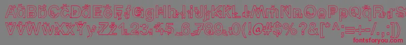 SpBearDb Font – Red Fonts on Gray Background