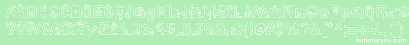 SpBearDb Font – White Fonts on Green Background