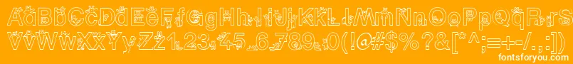 SpBearDb Font – White Fonts on Orange Background