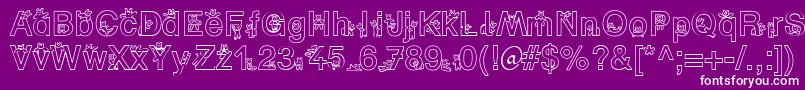 SpBearDb Font – White Fonts on Purple Background