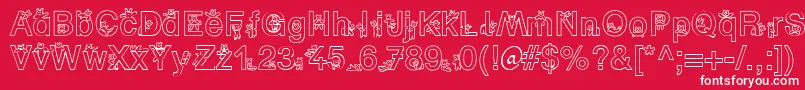 SpBearDb Font – White Fonts on Red Background