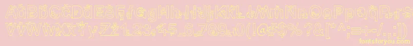 SpBearDb Font – Yellow Fonts on Pink Background